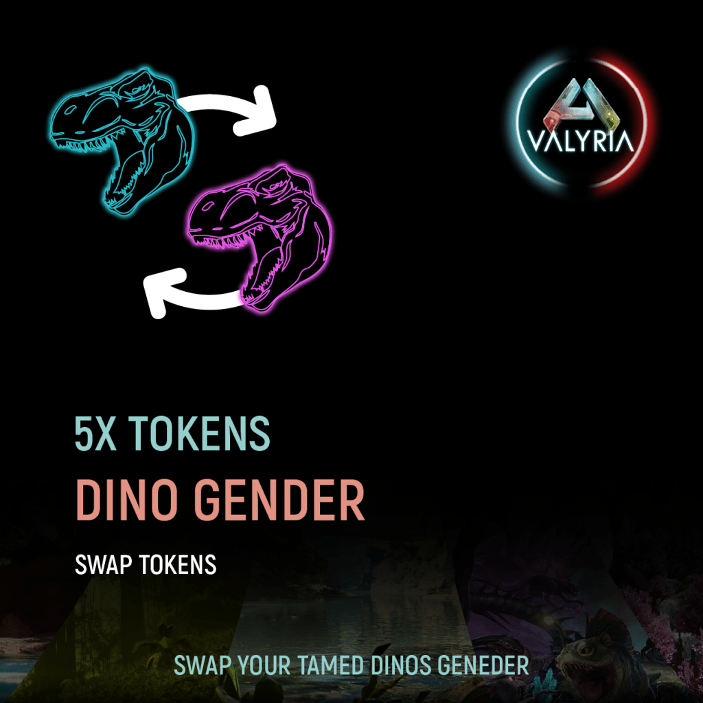 5x Dino Gender Swap Tokens